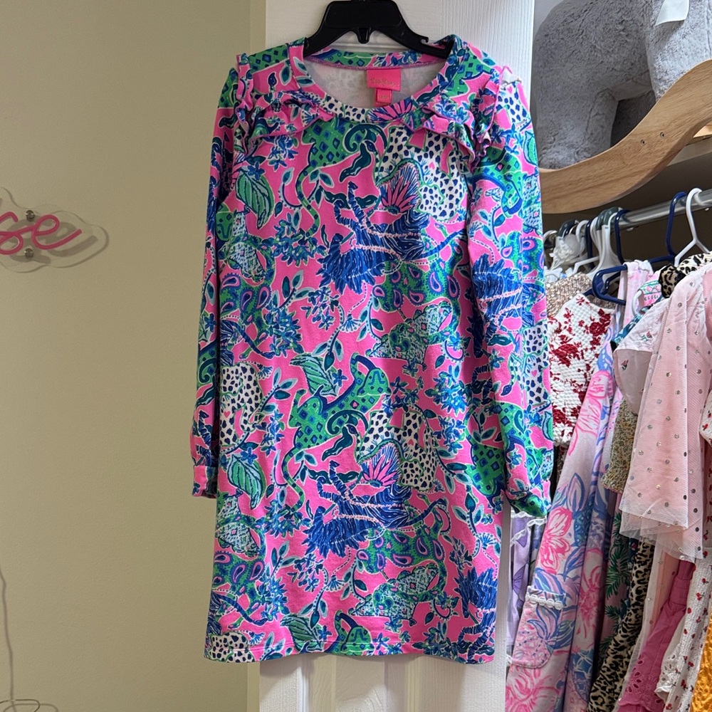 Lilly Pulitzer Vibrant Floral Long Sleeve Dress